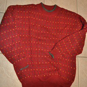 EDDIE BAUER CHRISTMAS RED SWEATER MEN'S SMALL